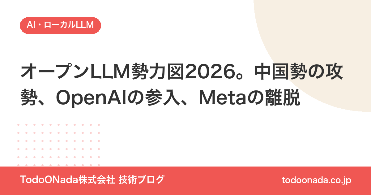 オープンLLM勢力図2026。中国勢の攻勢、OpenAIの参入、Metaの離脱